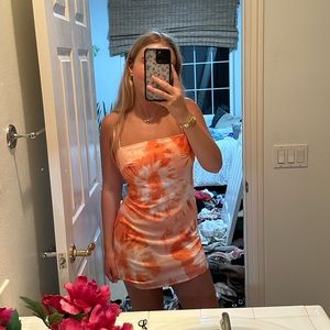 ORANGE TIE DYE SUNDRESS🧡❤️💛